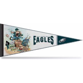 Rico Industries NFL Football "The Fan" by Gary Patterson 12" x 30" Felt Wall Décor Pennant - Great for Home/Bed Room/Man Cave Décor