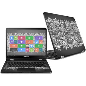 MightySkins Skin Compatible with Samsung Chromebook Pro 12.3" - Water Color Flowers | Protective, Durable, and Unique Vinyl wrap Cover | Easy to Apply, Remove, and Change Styles | Made in The USA