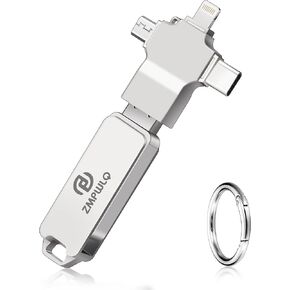 Photo Stick 128GB - Auto Backup for iPhone, iPad, Android & PC | USB Flash Drive Memory Stick | Thumb Drive | Portable External Storage for All Devices,Backup Photos, Videos & Contacts