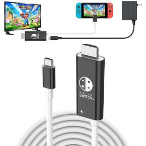 GKEAPZA Switch Dock HDMI Adapter Cable 4k Video Output 100W PD Fast Charge for Switch/OLED Portable Switch Docking Station 2M Cable for Switch/OLED,Steam Deck, Smartphones,PC