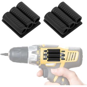 2PCS Tool Holster, Black Drill Bit Holder, High Strength Adhesive Drill Bit Organizer, Universal Drill Bit Holder for Power Drill