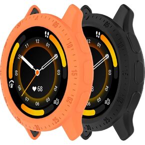 مخصص لـ Garmin Venu 3، جراب مرن مصنوع من مادة TPU ومقاوم للصدمات وإطار واقٍ لغطاء Garmin Venu 3 وملحقات الساعة الذكية (أسود وأسود) in Kuwait