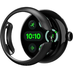 Spigen Thin Fit Designed for Google Pixel Watch 3 41mm / Pixel Watch 2 / Pixel Watch Case Anti-Scratch Lightweight Thin Hard PC Case (2024/2023/2022) - Black