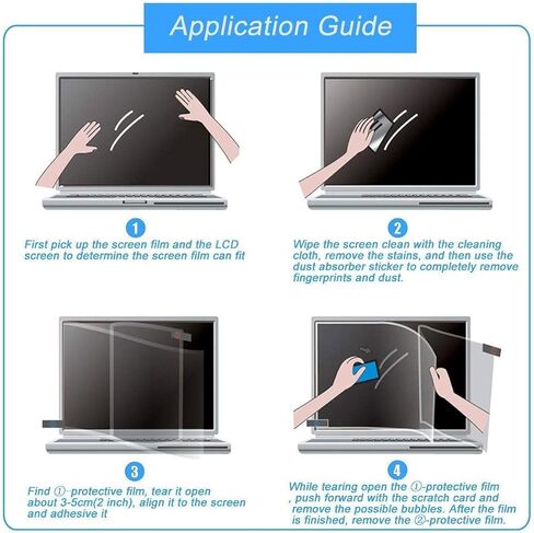 2-Pack 16 inch Portable Monitor Screen Protector for ARZOPA/MNN/KYY/VILVA/ASUS/FANGOR/ViewSonic/QQH 16" Portable Monitor, High Definition Anti-Scratch Clear Shield in Saudi Arabia
