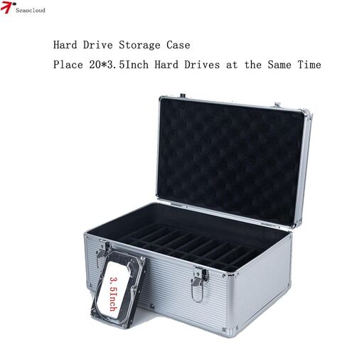 Hard Drive box 3.5inch 20-Bay Protection HDD Storage Suitcase with Foam Hard Case in Kuwait