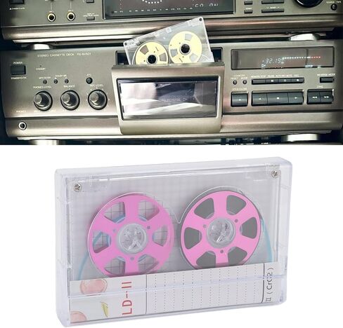 Blank Audio Recording Cassette Tape,45 min Blank Reel to Reel Audio Cassette Tape,Low Noise Audio Cassette Tapes with Plastic Case for Recording (Red) in Kuwait