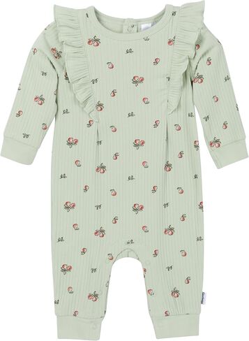 Gerber baby-girls Baby Girls' Ruffle-edge Romper in Saudi Arabia