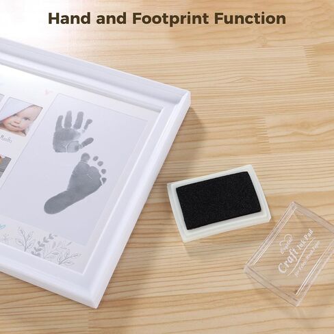 Homaisson Newborn Baby Picture Frame, Baby Hand and Footprint Kit, My First Year Baby Picture Frame for Photo Memories, 12 Months Newborn Keepsake Frame in Saudi Arabia