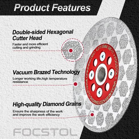 Diamond Cutting Grinding Disc - 4.5 Inch(115mm) Tile Cutting Blade for Porcelain Ceramic Tile Marble Quartz for Angle Grinder in Kuwait