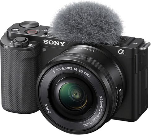 Sony ZV-E10 + 16-50mm Lens, LED Light, Microphone, 128GB Extrem Speed, U-Grip, Filters, Tripod, Case, Software, & More – Pro Video Bundle (38pc) in Saudi Arabia