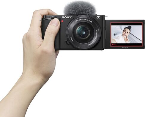 Sony ZV-E10 + 16-50mm Lens, LED Light, Microphone, 128GB Extrem Speed, U-Grip, Filters, Tripod, Case, Software, & More – Pro Video Bundle (38pc) in Saudi Arabia
