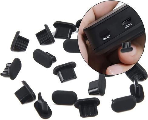 50 قطعة من قابس منفذ USB الصغير، غطاء سدادة حماية من السيليكون للإناث مضاد للغبار in Kuwait