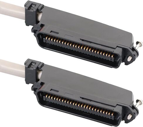 ICC Male to Male 25 Pair Telco Cable 5ft - Cat3 24AWG, 100% Solid Pure Copper, Gray Riser CMR Cable with 90 Degree 50 Pin Telco Connector for Voice and Low Data PBX Applications, 5 Feet in Kuwait