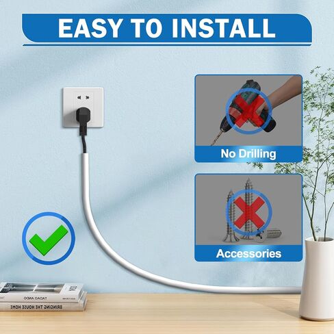 UOMTFAI Wall Cord Hider 390 Inch Wire Cover for Cords W0.59 H0.39in White in Saudi Arabia