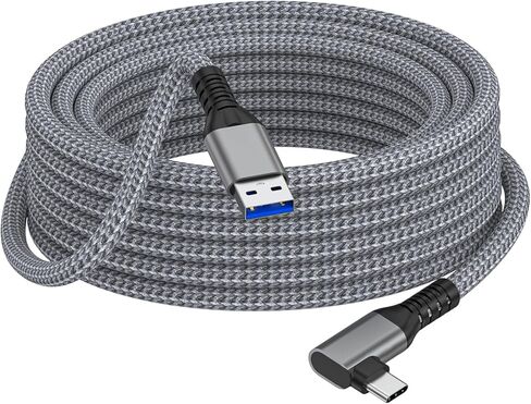 كابل ربط بطول 10 أقدام لـ Meta Oculus Quest 3، وملحقات Quest 2/Pro، شحن 3 في 1 أثناء اللعب طوال اليوم، مع طاقة كافية USB C لسماعات الواقع الافتراضي (شحن 10 أقدام أثناء اللعب) in Kuwait