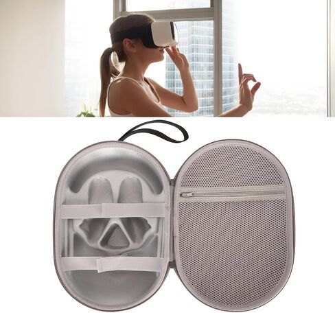 Yunir VR Hard Carrying Case, Premium EVA Multifunctiona Generous Capacity VR Accessories Travel Case, with Cleaning Cloth, for VR Glasses in Saudi Arabia