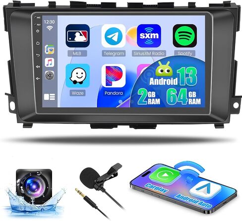 [2+64G] Hikity Android 13 Wireless Carplay & Android Auto Car Stereo for Nissan Altima Teana 2013-2018, 9 Inch Touchscreen Car Radio with GPS Mirror Link Bluetooth FM/RDS WiFi SWC Backup Camera in Saudi Arabia