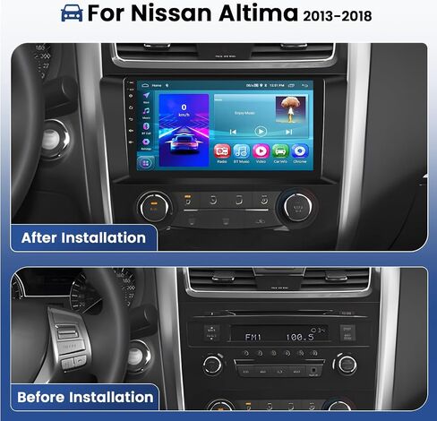 [2+64G] Hikity Android 13 Wireless Carplay & Android Auto Car Stereo for Nissan Altima Teana 2013-2018, 9 Inch Touchscreen Car Radio with GPS Mirror Link Bluetooth FM/RDS WiFi SWC Backup Camera in Saudi Arabia