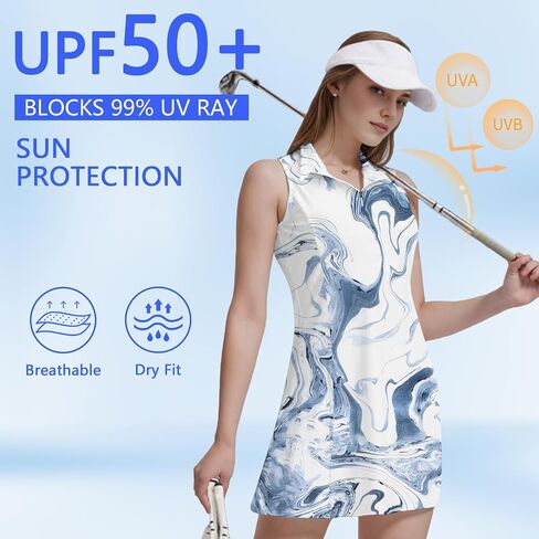 Tennis Dresses for Women Golf Dresses with Built in Shorts UPF 50+ Workout Athletic Dress with Pockets Pink Dress in Saudi Arabia