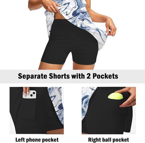 Tennis Dresses for Women Golf Dresses with Built in Shorts UPF 50+ Workout Athletic Dress with Pockets Pink Dress in Saudi Arabia