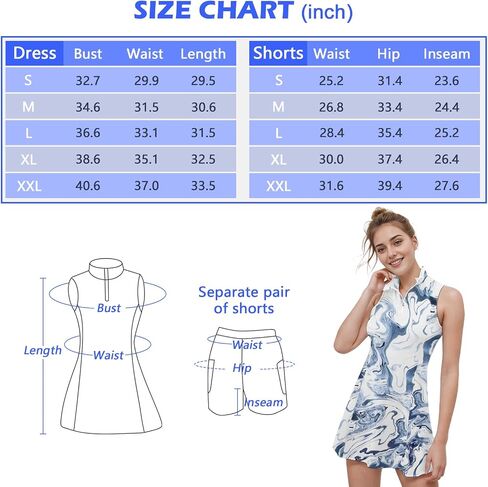 Tennis Dresses for Women Golf Dresses with Built in Shorts UPF 50+ Workout Athletic Dress with Pockets Pink Dress in Saudi Arabia