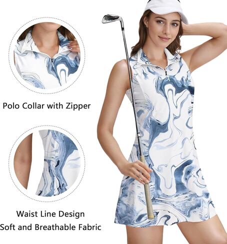 Tennis Dresses for Women Golf Dresses with Built in Shorts UPF 50+ Workout Athletic Dress with Pockets Pink Dress in Saudi Arabia