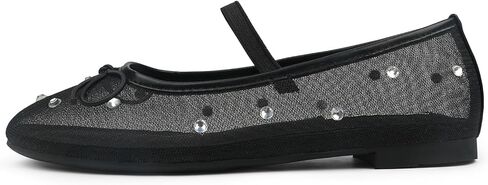 أحذية باليه شبكية مسطحة من JOY IN LOVE للنساء بحزام بإبزيم ومقدمة مستديرة من أحذية Mary Jane in Kuwait