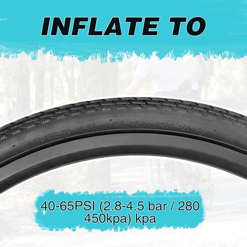 ZUKKA 20/24/26×1.75 Bike Tire Bike Tire MTB Mountain Foldable Replacement for Mountain Bike Kids Bike, Crusier Bike, Commuter Bike in Kuwait