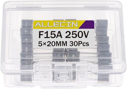 2A 250V 5x20MM صمام زجاجي سريع النفخ 2 أمبير 250 فولت 0.2 × 0.78 بوصة صمامات أنبوبية سريعة المفعول F2AL250V (عبوة من 30 قطعة) in Saudi Arabia