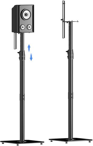 مجموعة حوامل مكبر صوت قابلة للتعديل بارتفاع Suptek مكونة من 2 حامل مكبر صوت على رف الكتب لمكبرات الصوت الفضائية العالمية، من أجل Bose Polk JBL Sony Yamaha - سعة 22 رطل لكل حامل، SFM001 in Kuwait