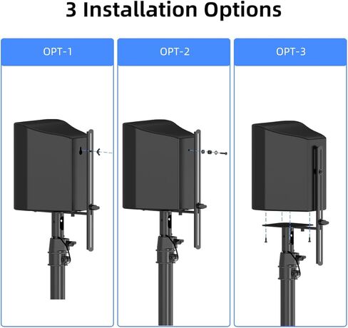 مجموعة حوامل مكبر صوت قابلة للتعديل بارتفاع Suptek مكونة من 2 حامل مكبر صوت على رف الكتب لمكبرات الصوت الفضائية العالمية، من أجل Bose Polk JBL Sony Yamaha - سعة 22 رطل لكل حامل، SFM001 in Kuwait