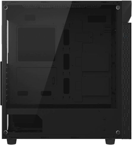 GIGABYTE C200 Glass - حقيبة ألعاب كمبيوتر متوسطة الحجم باللون الأسود، زجاج مقوى، غطاء PSU (GB-C200G) in Saudi Arabia