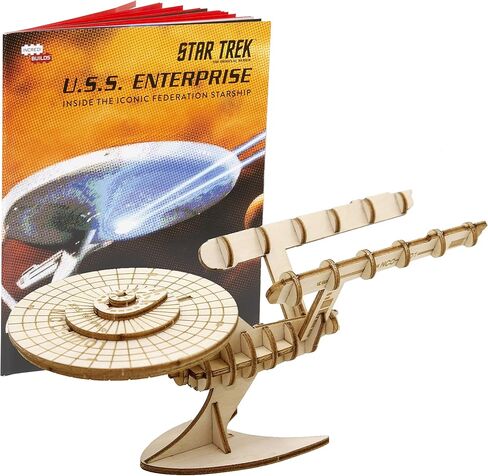 Star Trek The Next Generation U.S.S. Enterprise 3D Wood Puzzle Model Figure Kit (50 Pcs) - Build & Paint a 3D USS Space Ship Toy, No Glue Needed - Officially Licensed Gift for Teens, Men, Fathers 10+ in Saudi Arabia