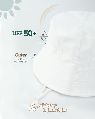 Baby Sun Hat Boy Girl Toddler Bucket Hat for Kids UPF 50+ Sun Protection Child Summer Beach Hats 0-5 Years in Saudi Arabia