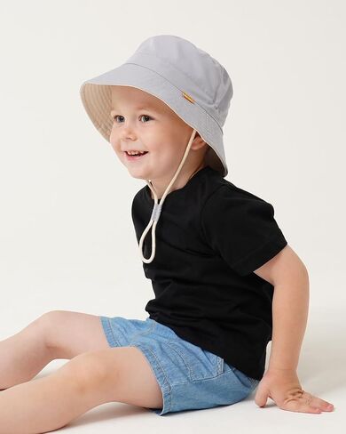 Baby Sun Hat Boy Girl Toddler Bucket Hat for Kids UPF 50+ Sun Protection Child Summer Beach Hats 0-5 Years in Saudi Arabia