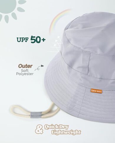 Baby Sun Hat Boy Girl Toddler Bucket Hat for Kids UPF 50+ Sun Protection Child Summer Beach Hats 0-5 Years in Saudi Arabia