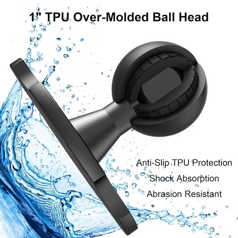 قاعدة تثبيت كروية مقاس 1 بوصة مع لوحة من سبائك الألومنيوم AMPS ذات 4 فتحات ومحول كرة من مادة TPU | متوافق مع أذرع مقبس كروية مقاس 1 بوصة من ذاكرة الوصول العشوائي | تصميم متين بآلة CNC للأجهزة اللوحية وأجهزة تحديد المواقع in Kuwait