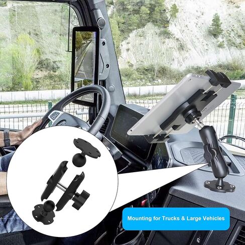 قاعدة تثبيت كروية مقاس 1 بوصة مع لوحة من سبائك الألومنيوم AMPS ذات 4 فتحات ومحول كرة من مادة TPU | متوافق مع أذرع مقبس كروية مقاس 1 بوصة من ذاكرة الوصول العشوائي | تصميم متين بآلة CNC للأجهزة اللوحية وأجهزة تحديد المواقع in Kuwait