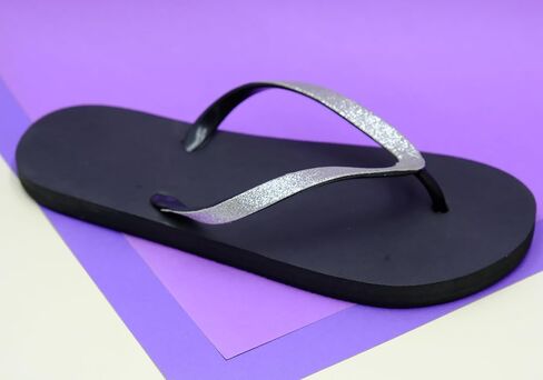Women's Flip-Flops: Black Sandals with Yoga Foam, Non-Slip Reef Design. Comfortable Beach Flip-Flops for Women. Waterproof, Recyclable, and Stylish. in Saudi Arabia