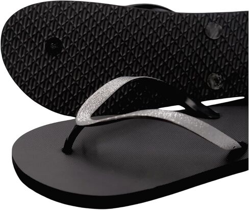 Women's Flip-Flops: Black Sandals with Yoga Foam, Non-Slip Reef Design. Comfortable Beach Flip-Flops for Women. Waterproof, Recyclable, and Stylish. in Saudi Arabia