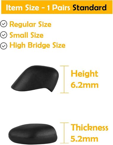 2 Pair Regular Size Nose Pads Replacement for Oakley Flak 2.0/Flak Jacket/Flak XS/Flak XXS/Fast Jacket/Flak Beta/Flak Draft/Half Jacket/Half Jacket 2.0 Sunglass, Silicone Soft Nose Pieces in Saudi Arabia