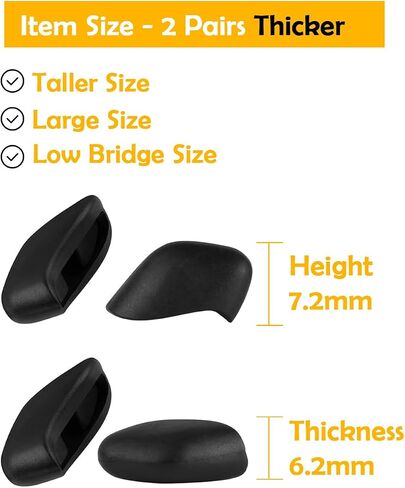 2 Pair Regular Size Nose Pads Replacement for Oakley Flak 2.0/Flak Jacket/Flak XS/Flak XXS/Fast Jacket/Flak Beta/Flak Draft/Half Jacket/Half Jacket 2.0 Sunglass, Silicone Soft Nose Pieces in Saudi Arabia