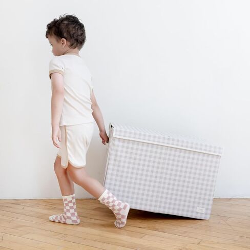 3 Sprouts Large Toy Box - Sturdy Toy Chest for Boys and Girls, Living Room Storage Organizer, Extra Large Toybox for Kids and Toddlers - Baby Toy Chest with Lid - Cream in Saudi Arabia