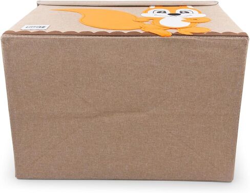 HYGGE + صندوق تخزين ألعاب الحيوانات مع غطاء مقاس 20.8 بوصة × 13 بوصة × 13 بوصة، نسيج متين وتصميم خفيف الوزن. رائع لتخزين الألعاب والكتب والبياضات والألعاب والملابس ومنتجات الأطفال والمزيد! (النمر) in Kuwait