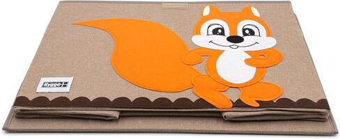 HYGGE + صندوق تخزين ألعاب الحيوانات مع غطاء مقاس 20.8 بوصة × 13 بوصة × 13 بوصة، نسيج متين وتصميم خفيف الوزن. رائع لتخزين الألعاب والكتب والبياضات والألعاب والملابس ومنتجات الأطفال والمزيد! (النمر) in Kuwait