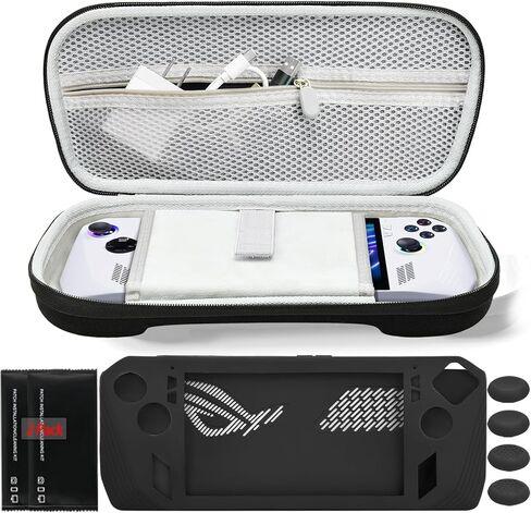حقيبة حمل leepiya لهاتف Asus Rog Ally المحمولة مع حافظة واقية من السيليكون الناعم ومجموعة تنظيف الشاشة لحقيبة السفر Asus Ally حقيبة كبيرة ذات هيكل صلب مع جيب للملحقات in Kuwait