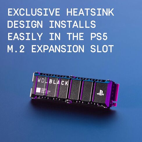 WD_BLACK 1TB SN850P NVMe M.2 SSD Officially Licensed Storage Expansion for PS5 Consoles, up to 7,300MB/s, with heatsink - WDBBYV0010BNC-WRSN in Saudi Arabia