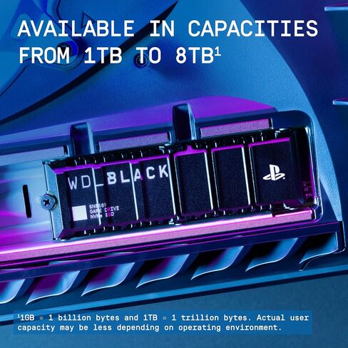 WD_BLACK 1TB SN850P NVMe M.2 SSD Officially Licensed Storage Expansion for PS5 Consoles, up to 7,300MB/s, with heatsink - WDBBYV0010BNC-WRSN in Saudi Arabia