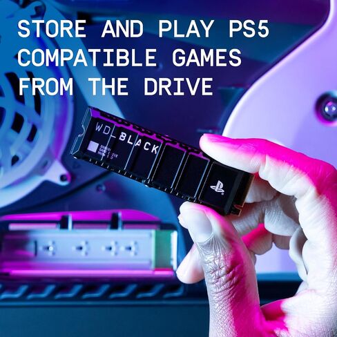 WD_BLACK 1TB SN850P NVMe M.2 SSD Officially Licensed Storage Expansion for PS5 Consoles, up to 7,300MB/s, with heatsink - WDBBYV0010BNC-WRSN in Saudi Arabia