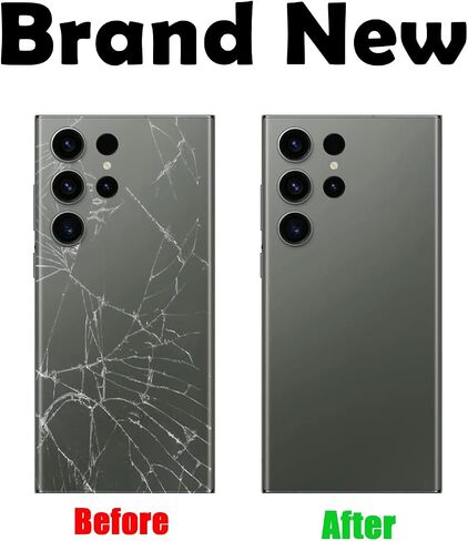 بديل الزجاج الخلفي Aloxiong Galaxy S23 Ultra لهاتف Samsung Galaxy S23 Ultra غطاء خلفي زجاجي مع شريط مثبت مسبقًا وعدسة كاميرا + أدوات (أخضر) in Saudi Arabia